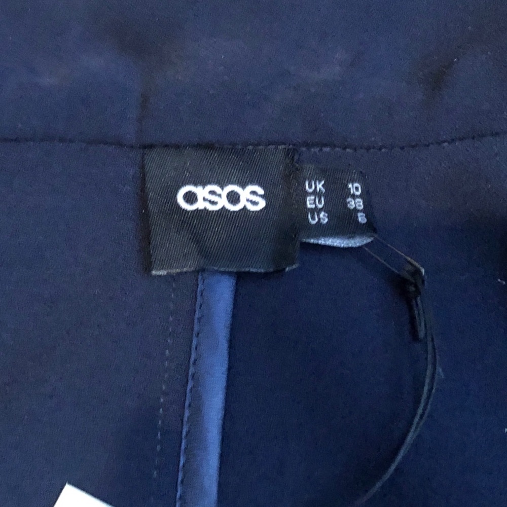 ASOS Dark Navy Long Trench Coat - Picture 7 of 10